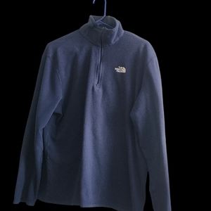 The North Face Pullover Fleece Adult Medium Blue  1/4 Zip Mens Polar tec